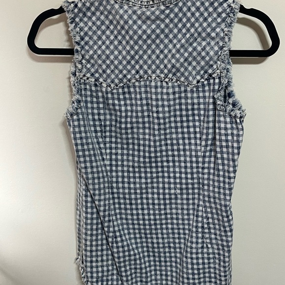 White Crow Checkered Top Sz XS - Picture 5 of 7